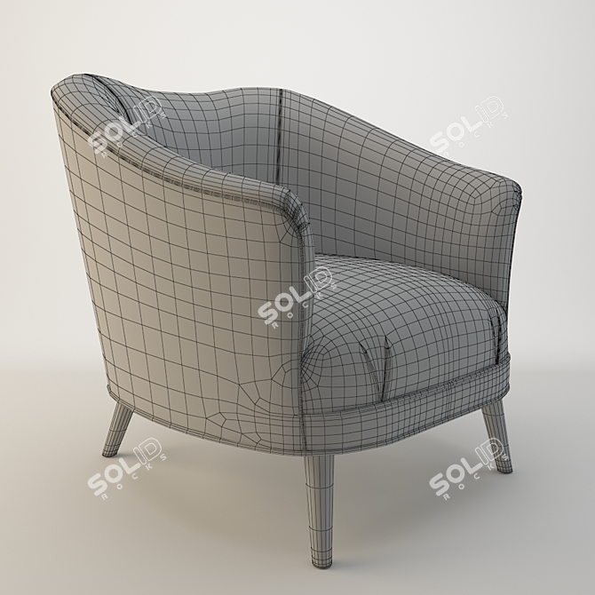 Arteriors Duprey Armchair: Mid-century Elegance 3D model image 3