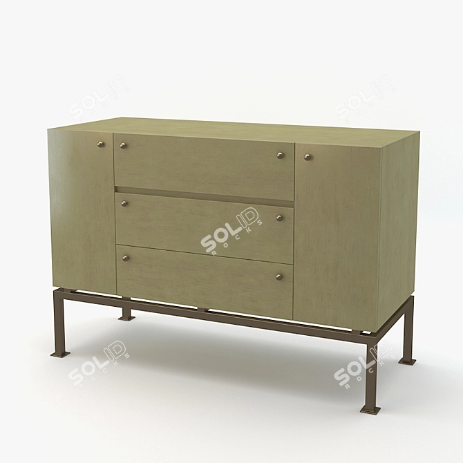 Elegant Gunther Console Table 3D model image 1