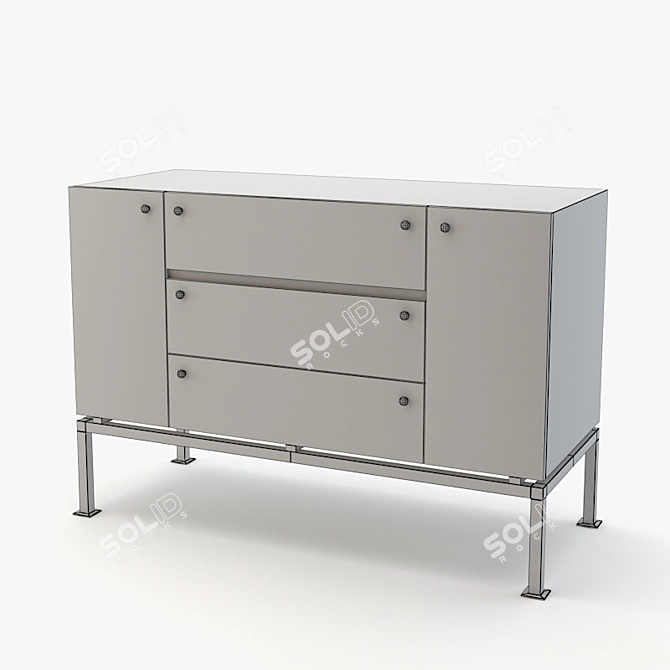 Elegant Gunther Console Table 3D model image 2