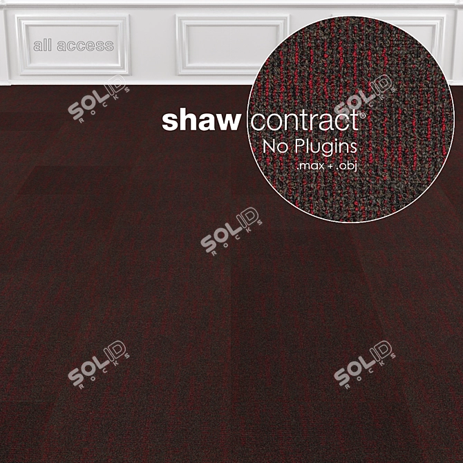 Shaw Access Path Carpet Tiles 3D model image 3