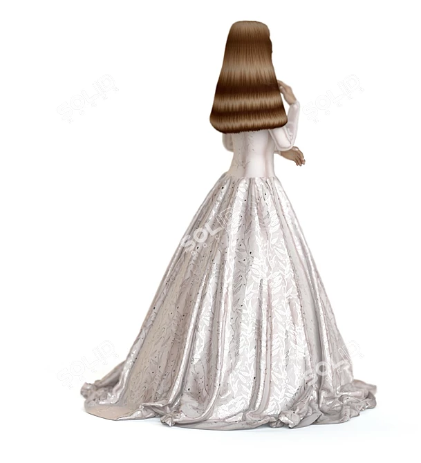 Title: Elegant 2017 Wedding Dress 3D model image 3