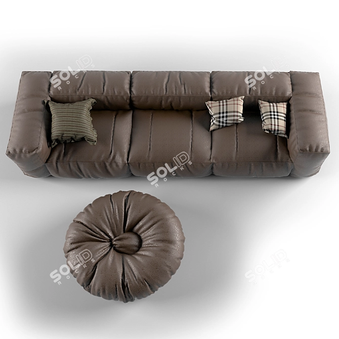 Elegant Italian Henge S-Perla Sofa 3D model image 3