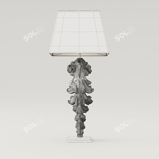 Elegant Vintage Table Lamp 3D model image 3