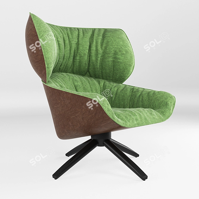 Elegant TABANO Executive Armchair 3D model image 1