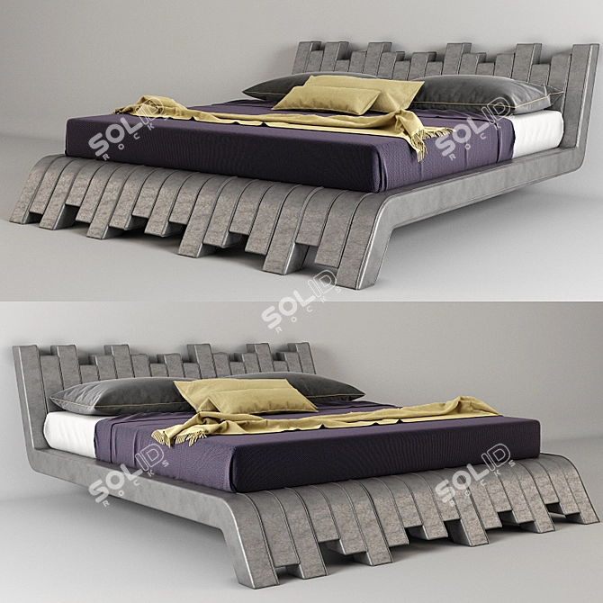 Luxury Sleep Comfort: Cu.bed_Bolzan Letti 3D model image 1