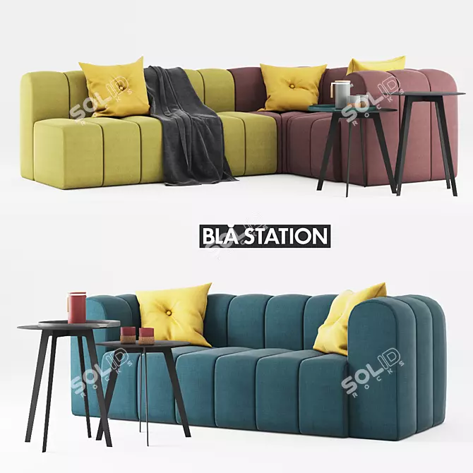 Versatile Modular Sofa by Bla Station 3D model image 1