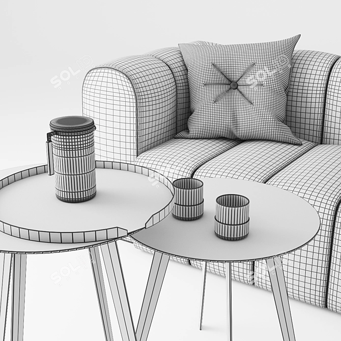 Versatile Modular Sofa by Bla Station 3D model image 2