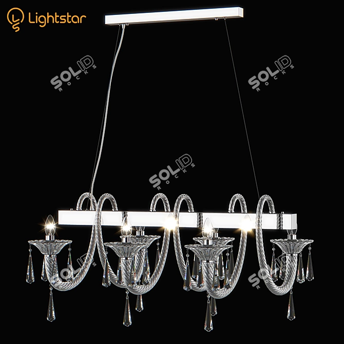 Elegant Corno Lightstar Pendant 3D model image 1