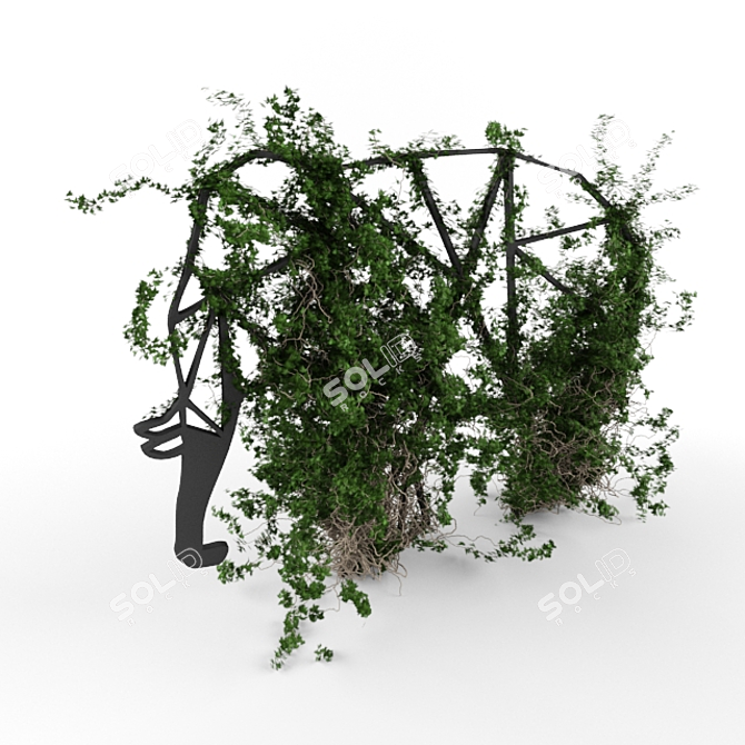 Ivory Ivy Elephant Hedge 3D model image 1
