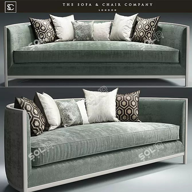 Sophisticated Sophia Sofa 3D model image 1