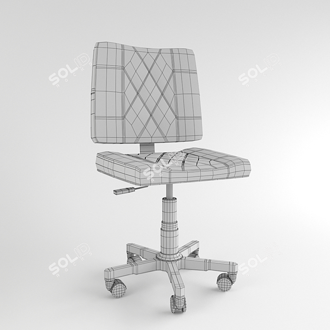 Master's Hair Styling Chair 3D model image 3