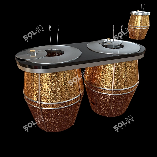 Copper Showstopper Tandoor 3D model image 1