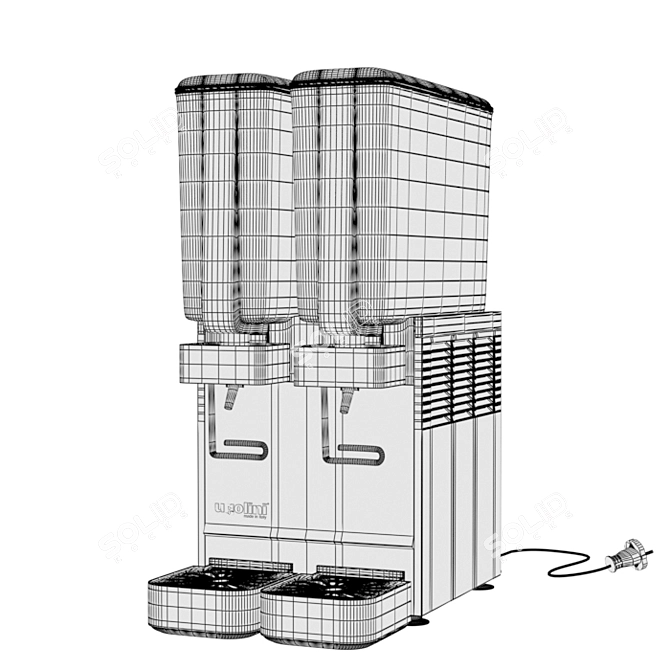 UGOLINI Artic V1 5-2 Dispenser: Dual Bowl, 5L Capacity 3D model image 3