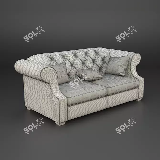 Classic Comfort: Domingo Benjamin Sofa 3D model image 2