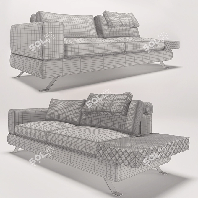 DayDream Modular Sofa: Glamorous Ar-Decco Bedding 3D model image 3