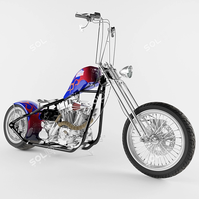Vibrant Vray-Ready 3D Chopper 3D model image 1