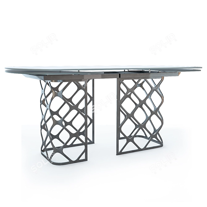 Elegant Dining Set: Bontempi Casa Table & Chairs 3D model image 2