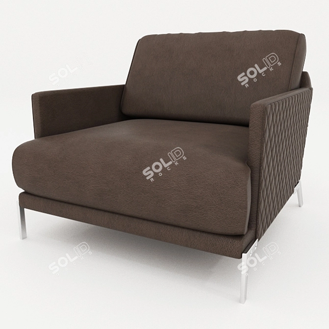 Gorini CHANEL Armchair: Sleek, Stylish, Comfortable 3D model image 1