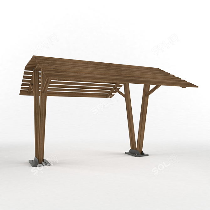 Sturdy Wooden Shed | Steel Anchored | Compact 3D model image 2