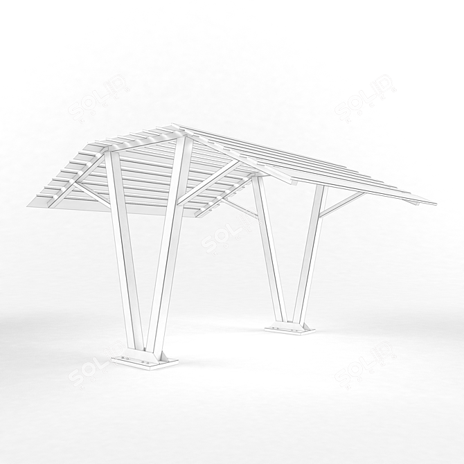 Sturdy Wooden Shed | Steel Anchored | Compact 3D model image 3