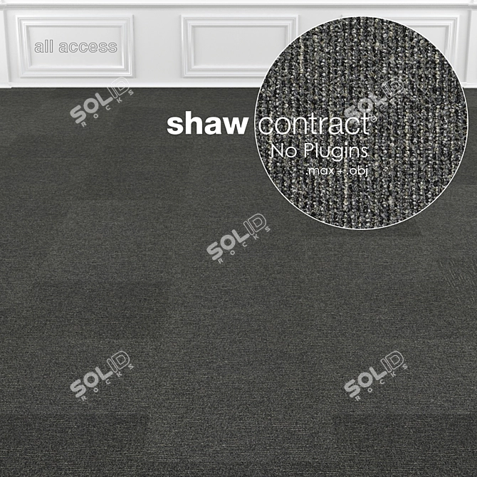 Shaw All Access Portal Carpet Tiles 3D model image 1