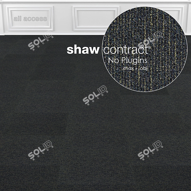 Shaw All Access Portal Carpet Tiles 3D model image 3