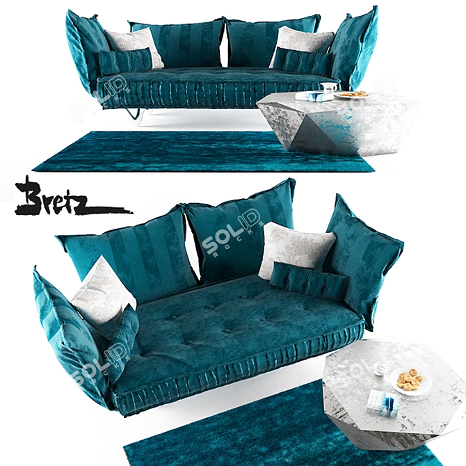 Modern Comfort: Bretz Ohlinda Sofa 3D model image 1
