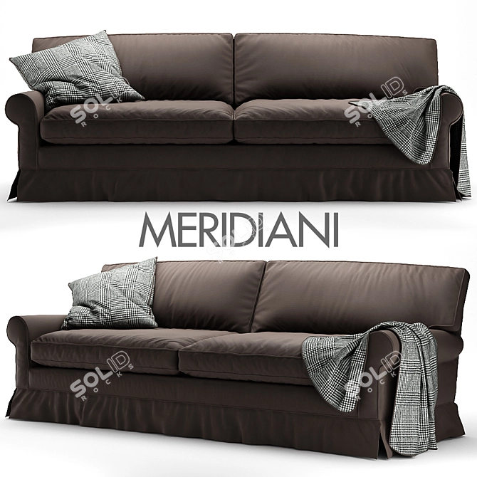 Elegant Conny Sofa by Meridiani 3D model image 1