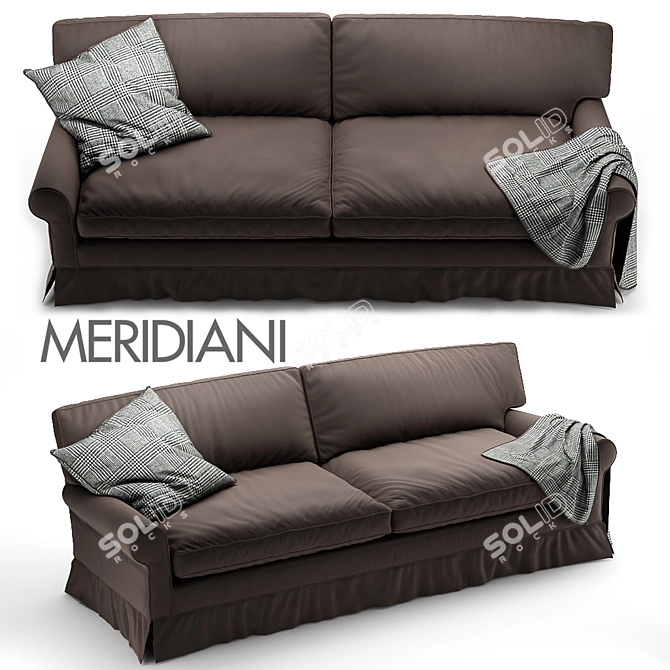 Elegant Conny Sofa by Meridiani 3D model image 2