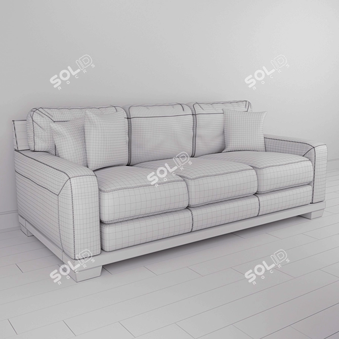 Kylun Saddle Sofa: Luxurious Comfort 3D model image 3