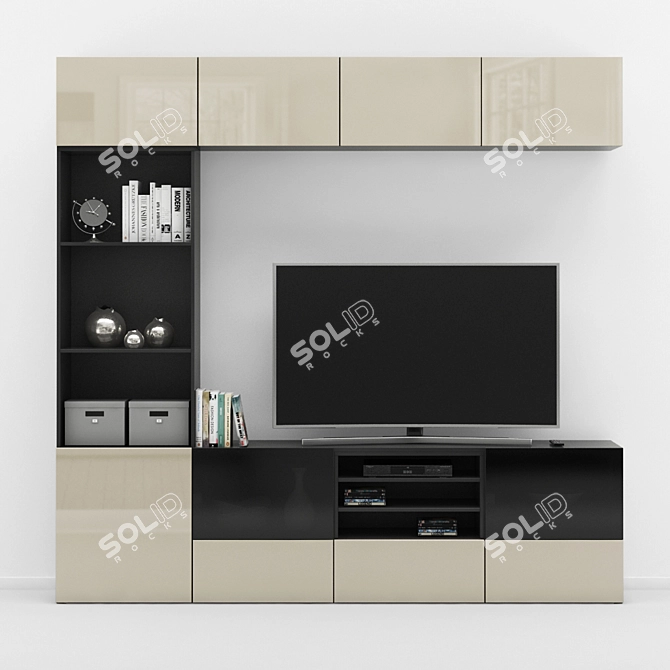 IKEA Besta TV Stand - Sleek and Modern Entertainment Center 3D model image 1