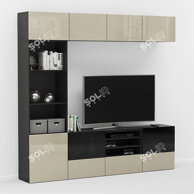 IKEA Besta TV Stand - Sleek and Modern Entertainment Center 3D model image 2