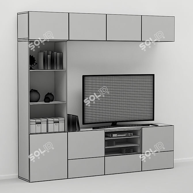 IKEA Besta TV Stand - Sleek and Modern Entertainment Center 3D model image 3