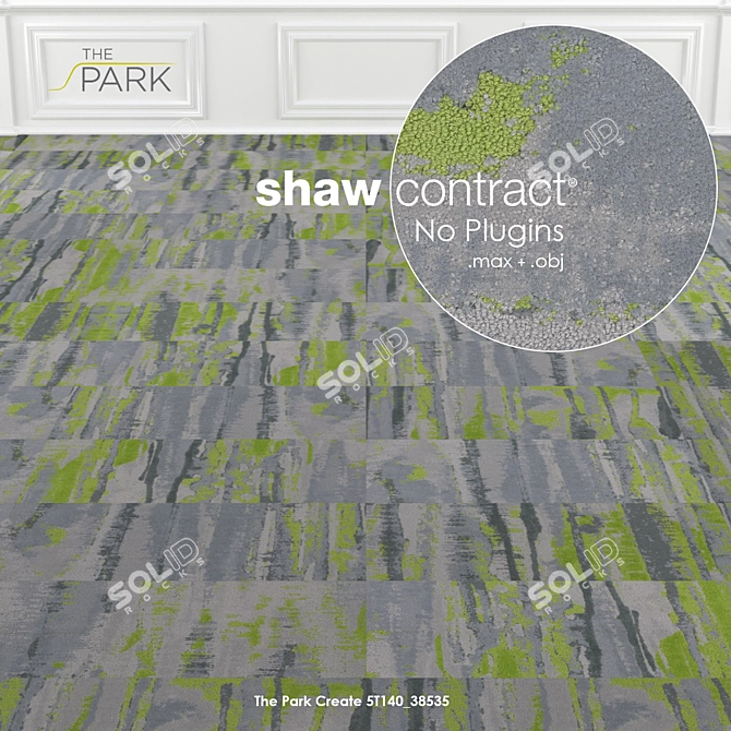 Shaw Park Create Carpet Tiles: Texture-Rich Collection 3D model image 2