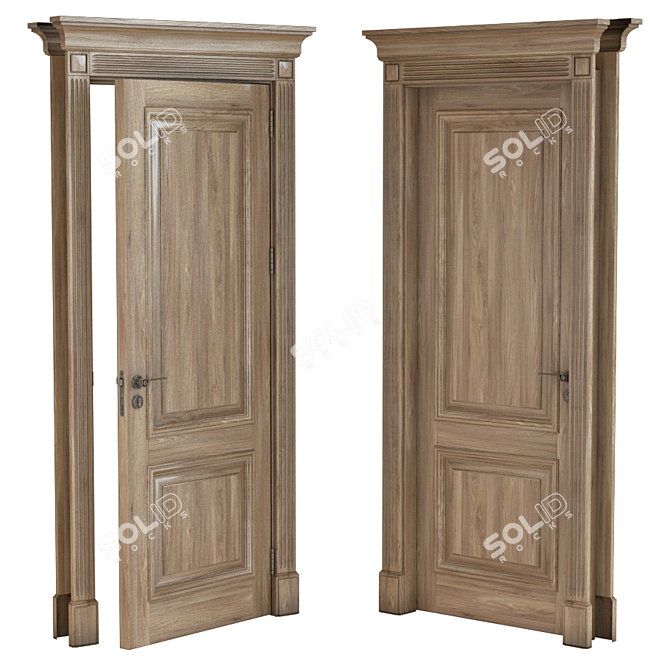 Elegant Entrances: Classic Door 3D model image 1