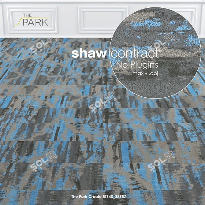 Shaw Create Park Contract Carpet Tiles 3D model image 1