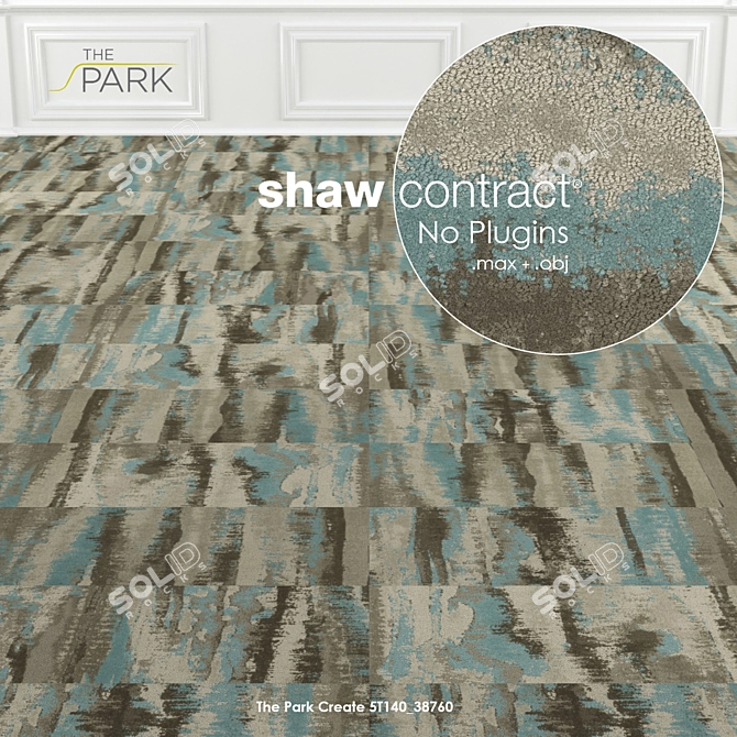 Shaw Create Park Contract Carpet Tiles 3D model image 2