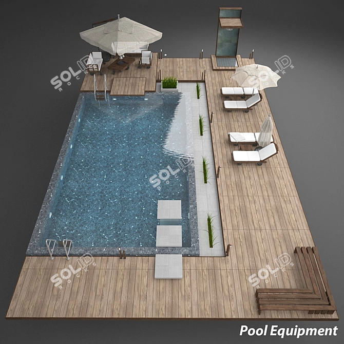 Essential Pool Equipment 3D model image 1