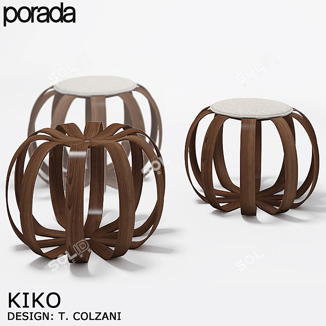 Elegant Porada Kiko Chair 3D model image 1