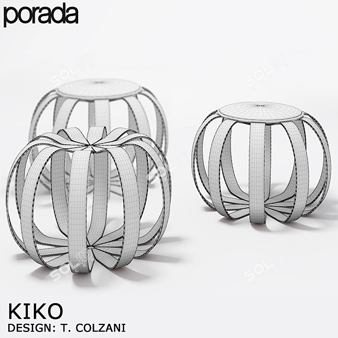 Elegant Porada Kiko Chair 3D model image 2