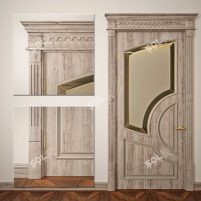 Classic Elegance Door 3D model image 1
