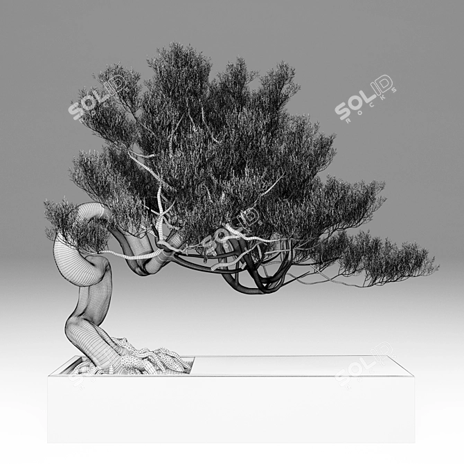 Pine Tree Decor: 1070mm Height 3D model image 3