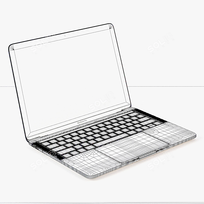 Sleek MacBook Pro 13 3D model image 3