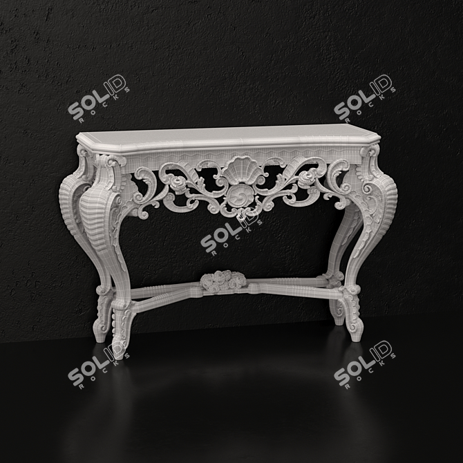 Elegant Silik Console 3D model image 2
