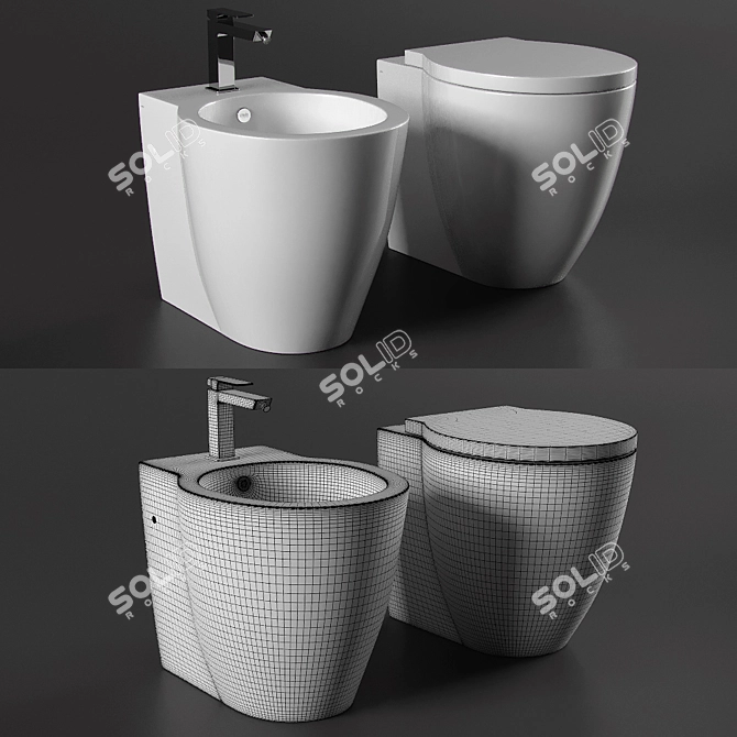 Cielo Easy Bath - Mint Bidet 3D model image 3