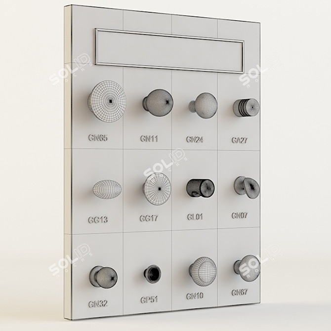 Sleek Game Knobs 3D model image 2