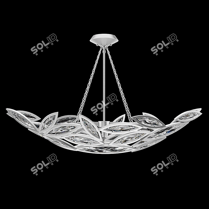 Sophisticated Elegance: Marquise Collection Pendant 3D model image 1
