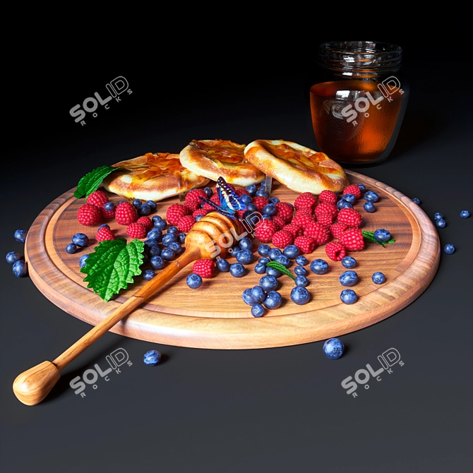 Honey Pancake Delight 3D model image 1