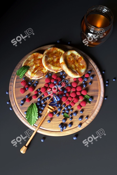 Honey Pancake Delight 3D model image 2