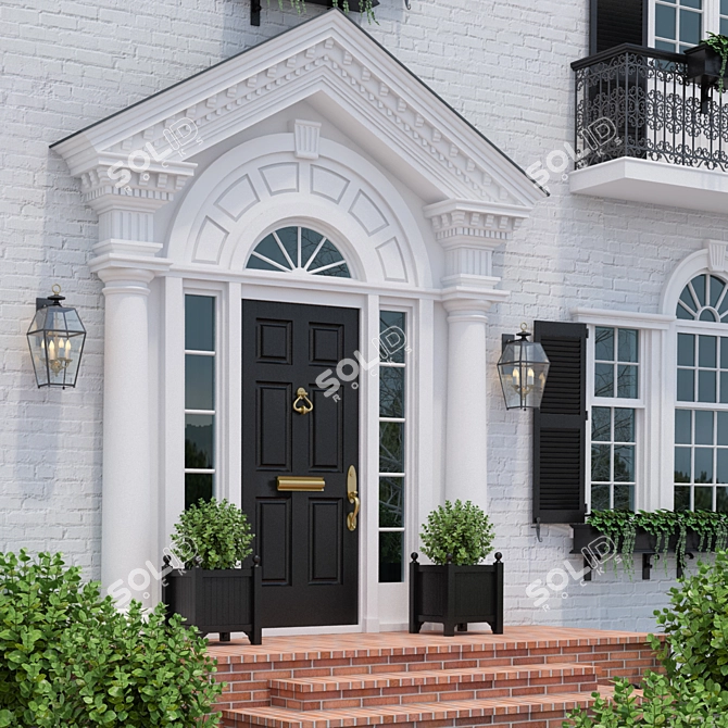 English Classic Windows & Doors 3D model image 5